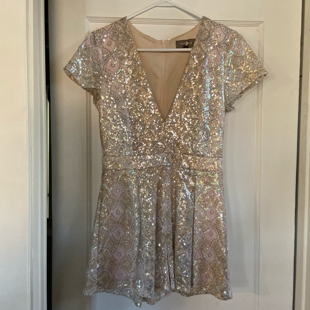 4SI3NNA sequined romper